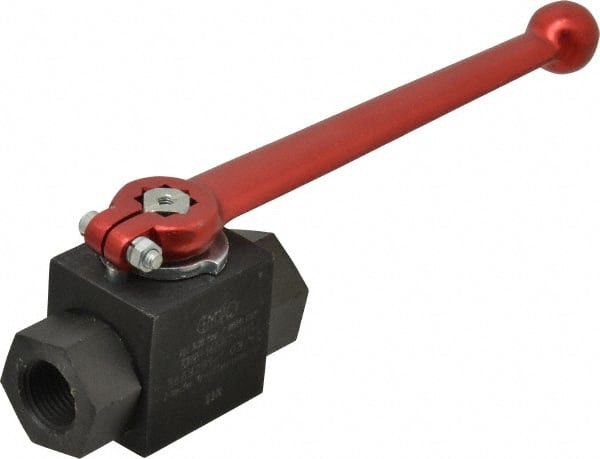 HYDAC 1/2" Pipe, Carbon Steel Standard Ball Valve 1 Piece, FNPT x FNPT
