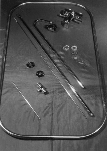 Federal Process Shower Supports & Kits, Type 2Piece Aluminum Shower