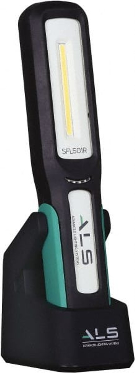 ALS Advanced Lighting Systems 3 Volt, Black & Turquoise Straight Folding  Work Light 500 Lumens, Rechargeable Battery, LED Lamp SFL501R - 31217185