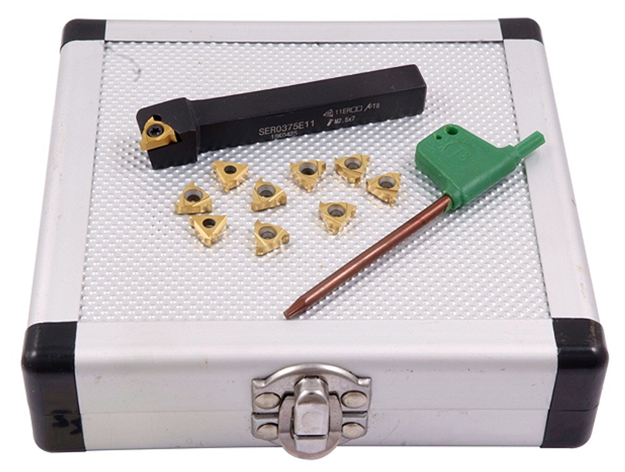 Precise 3/8" External Indexable Threading Tool Holder & Insert Kit