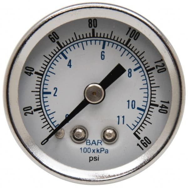 Parker Hannifin FRL Pressure Gauge 1/8" NPT & 0-160 psi K4515N18160