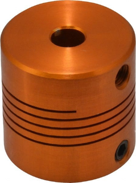 Lovejoy 1/4" Max Bore Diam, Flexible Screw Hub Coupling 1" OD, 1" OAL, Anodized Aluminum