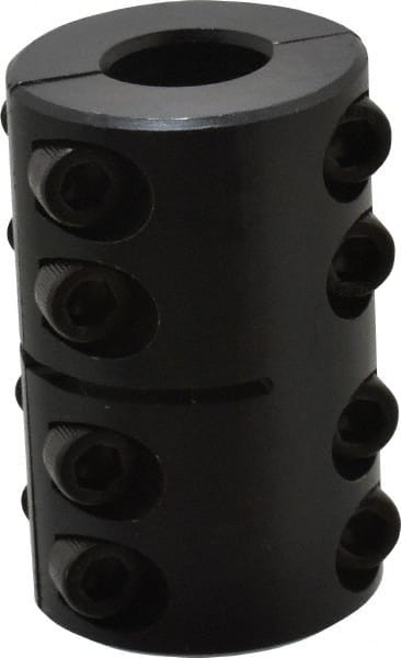 Climax 1/2" Inside x 11/8" Outside Diam, Two Piece Rigid Coupling without Keyway 13/4" Long