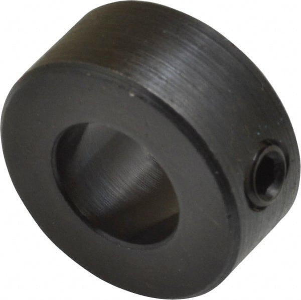 Climax 1/2" Bore, Steel, Set Screw Shaft Collar 1" Outside Diam, 7/16