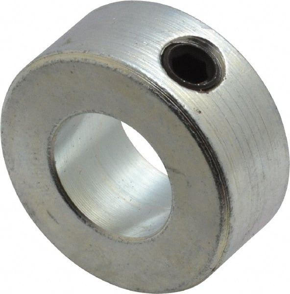 Climax 1/2" Bore, Steel, Set Screw Shaft Collar 1" Outside Diam, 7/16