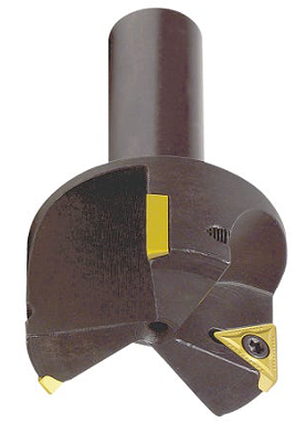 OSCARBIDE Indexable End Mill 1''Straight Shank1"Cutting Diameter,7-7/8''Overall Length,90 Degree,(25mmx25mmx200mm) AP16,2 Flutes With 2 Pieces APKT1604 Carbide Inserts