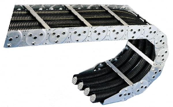 KabelSchlepp 3 Ft. Long, Steel, Fixed Open Cable and Hose Carrier 7.31