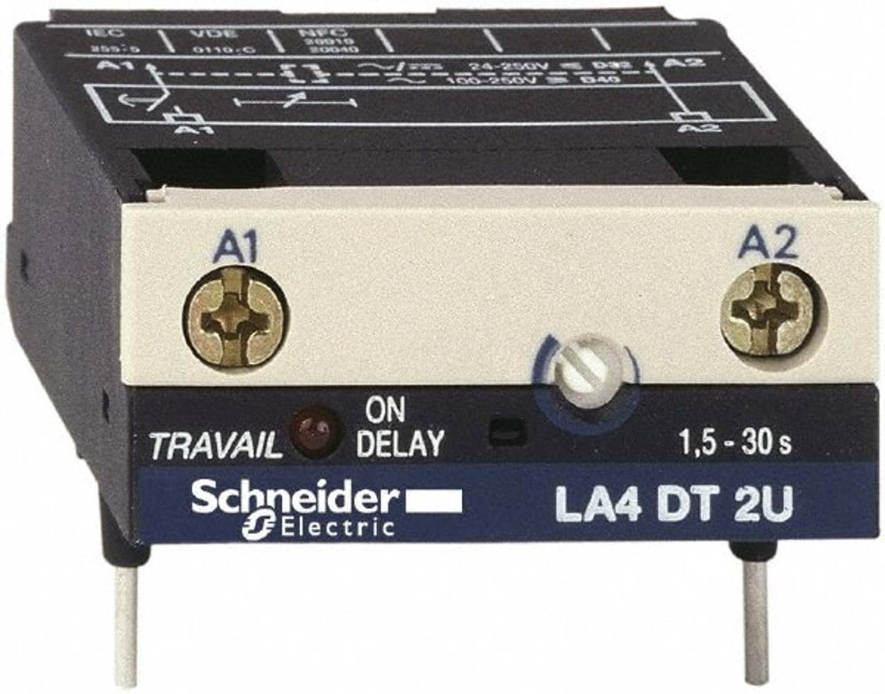 manejo A nueve aumento Schneider Electric Contactor Timer Module For Use with LC1D09-D65A,  LC1D80-D150 and TeSys D LA4DT0U - 69664613 - Penn Tool Co., Inc