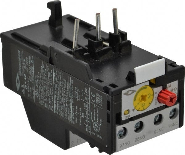 Springer Controls 4 to 6.3 Amp, IEC Overload Relay Trip Class 10, For