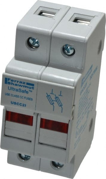 Ferraz Shawmut 2 Pole, 600 VAC/VDC, 30 Amp, DIN Rail Mount Fuse Holder