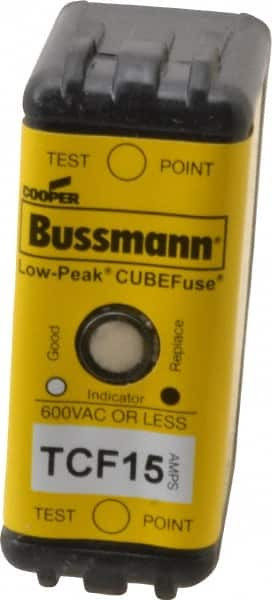 Bussmann 300 VDC, 600 VAC, 15 Amp, Time Delay General Purpose Fuse Plug ...