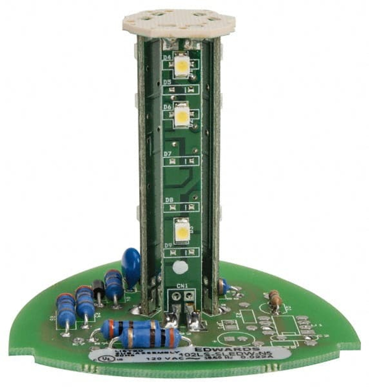 Edwards Signaling LED Steady, Stackable Tower Light Module 120 0.02 Amp, IP54, IP65 Ingress Rating, 3R, 4X NEMA Rated, Panel Mount, Pipe Mount 102LS-SLEDW-N5 - 74651720 - Penn Tool Co.,