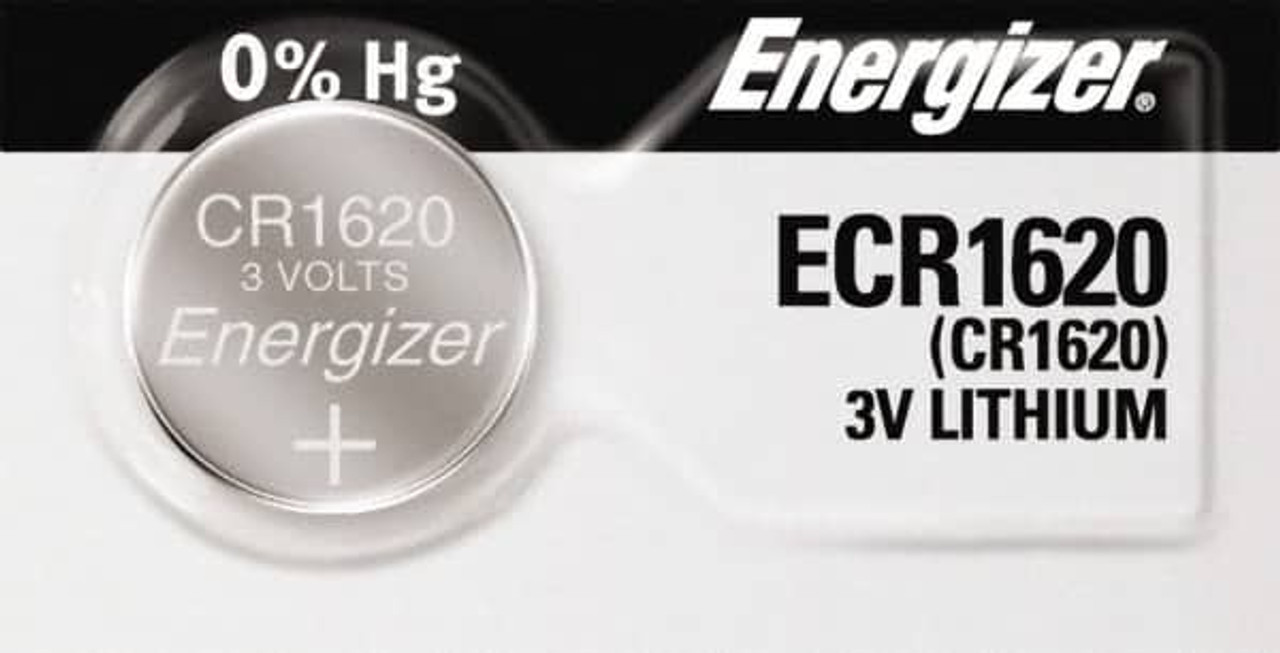 2 Energizer CR1620 Lithium 3V Coin Cell Batteries