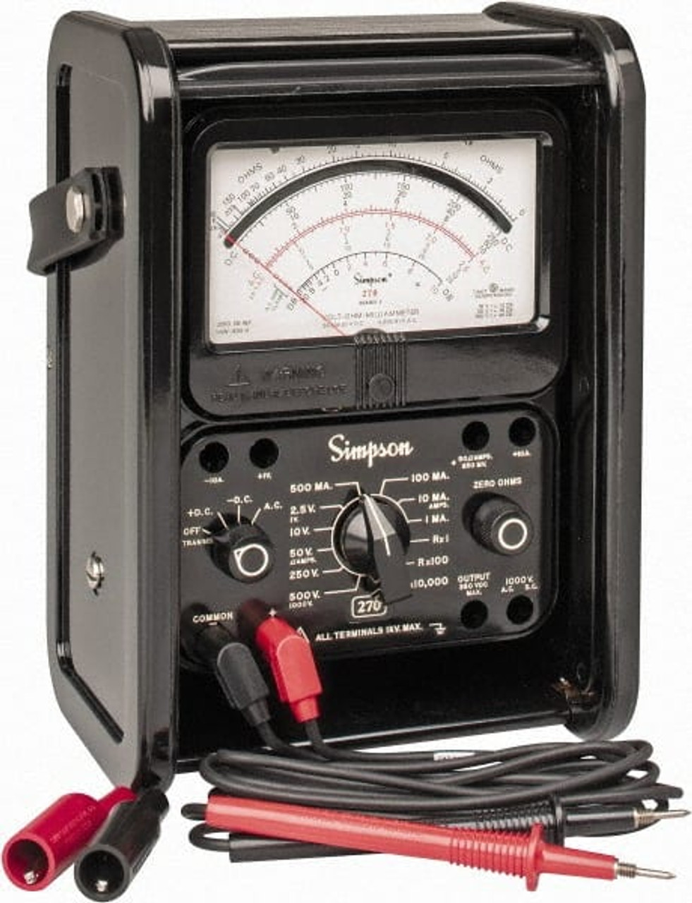 Simpson Electric 12227, 1,000 VAC/VDC, Analog Manual Ranging Multimeter 20  mOhm, Measures Voltage, Current, Resistance 12227 - 02460848