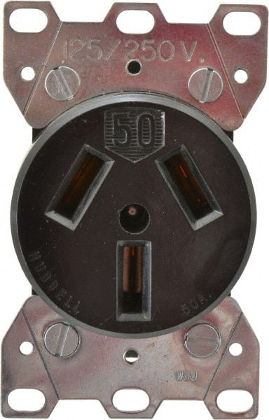 Hubbell Wiring Device-Kellems 125/250 VAC 50A NEMA 10-50R