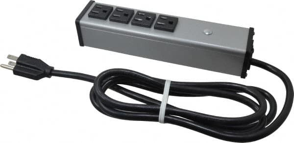 Legrand Wiremold 4 Outlets, 120 Volts, 15 Amps, 6 ft. Cord, Power