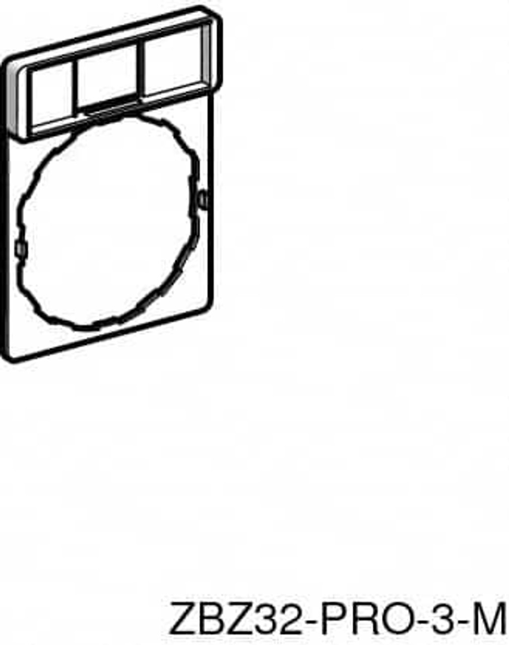 Schneider Electric Rectangular, Legend Plate - Blank 22mm Hole Diameter,  30mm Wide x 40mm High ZBZ32 - 69674810