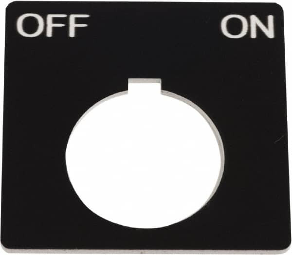 Schneider Electric Square, Plastic Legend Plate - Off-On Black ...