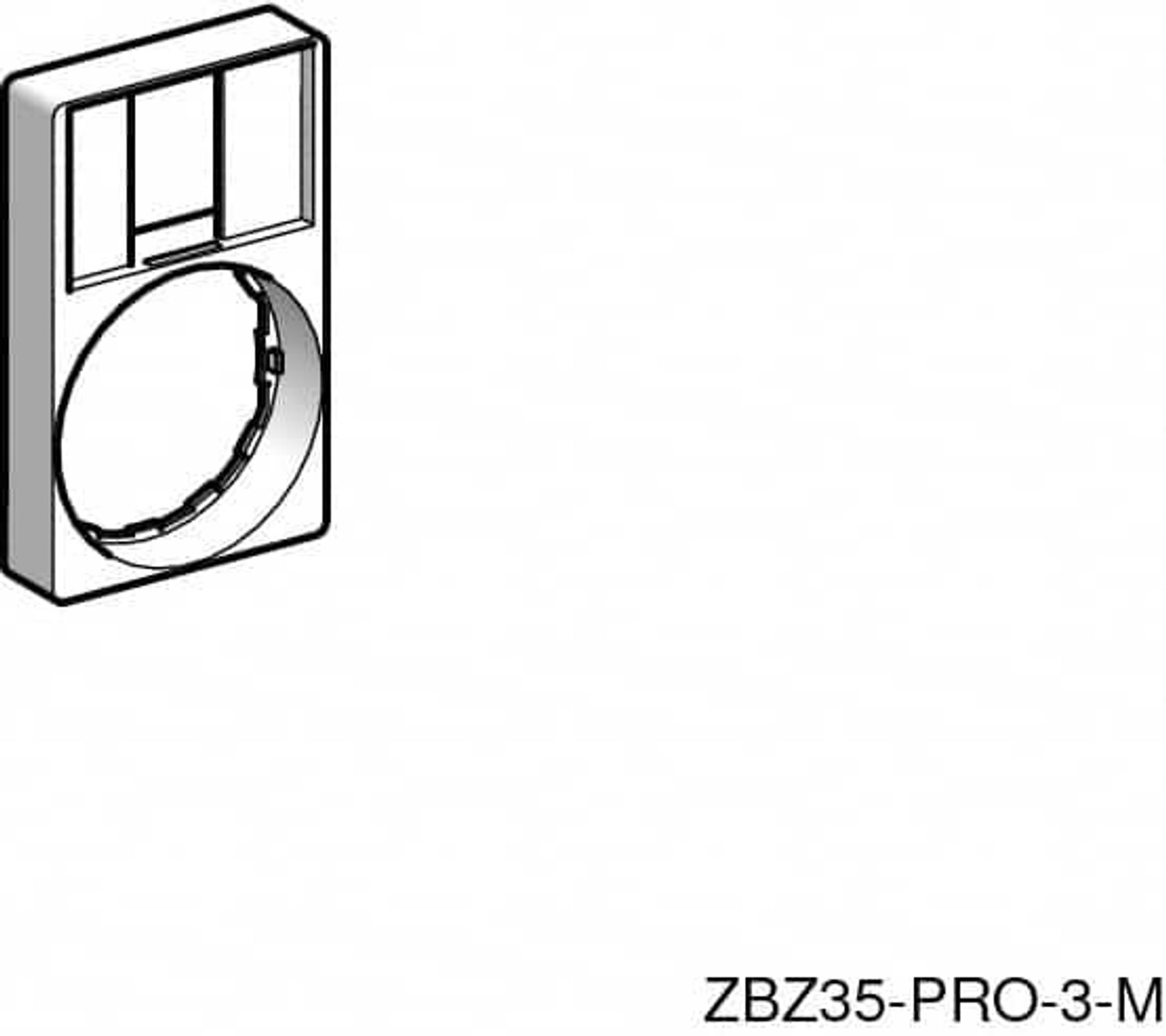 Schneider Electric Rectangular, Legend Plate - Blank 22mm Hole Diameter,  30mm Wide x 50mm High ZBZ35 - 69674802