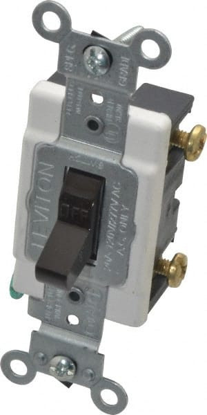 Leviton 1 Pole, 120 to 277 VAC, 20 Amp, Commercial Grade Toggle Wall ...