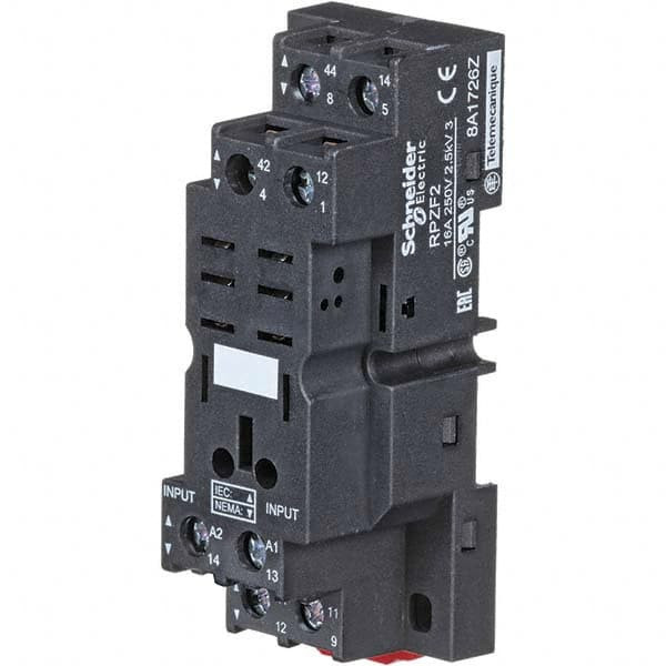 Square D 8 Pins, 250 Volt, 16 Amp, DPDT, Ice Cube Relay Socket DIN