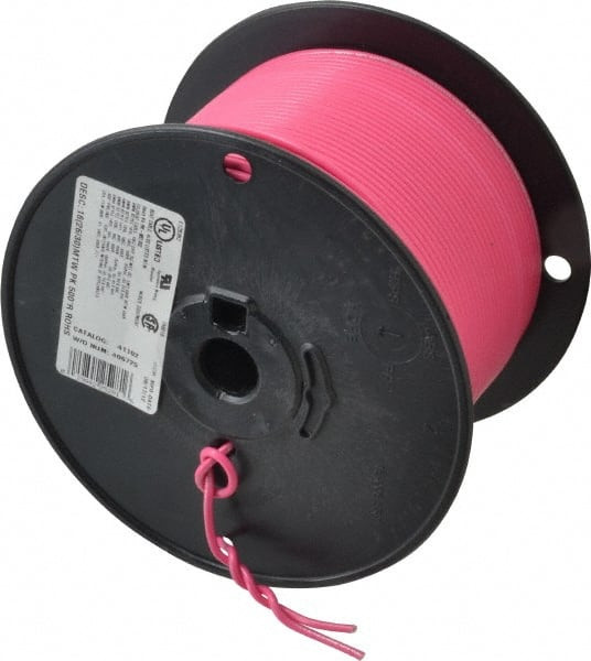 Southwire 16 AWG, 26 Strand, Pink Machine Tool Wire PVC, Acid, Moisture ...