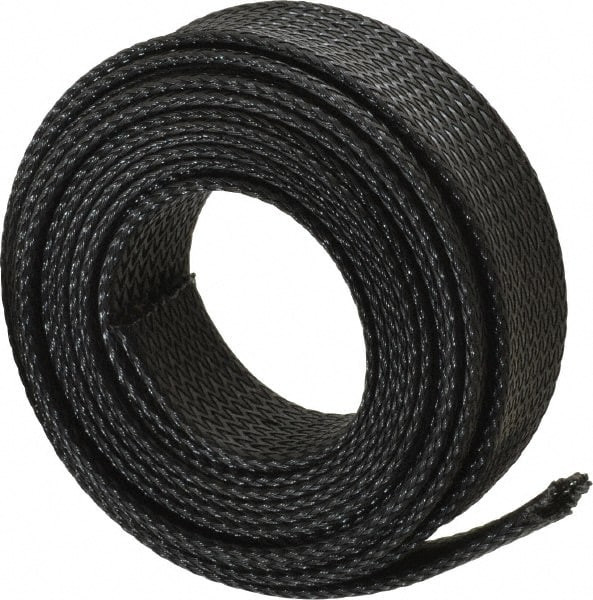 Techflex Black Braided Expandable Cable Sleeve 10 Ft Coil Length 103 techflex-black-braided-expandable-cable-sleeve-10-ft-coil-length-103