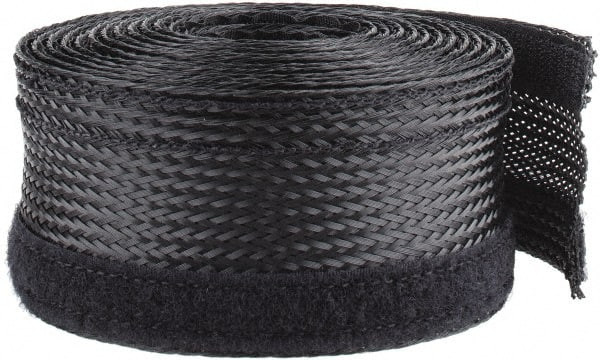 Techflex Black Braided Cable Sleeve 10 ft. Coil Length, 103 to 257°F FWN0.75BK10 03079555