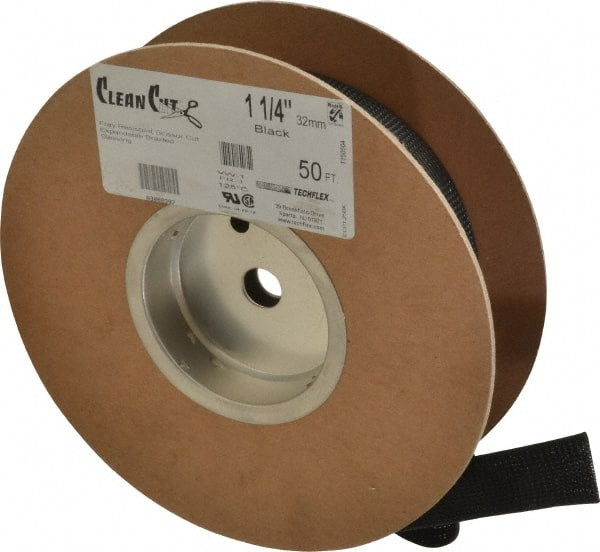 Techflex Black Braided Expandable Cable Sleeve 50 ft. Coil Length, 103