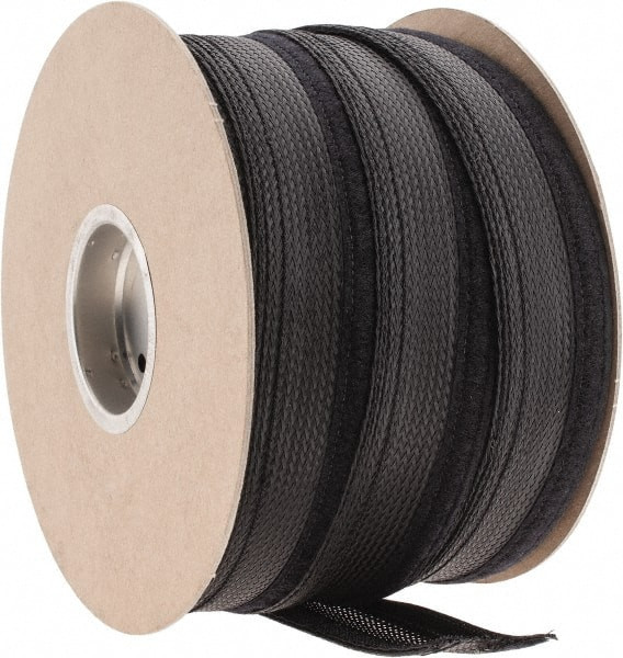 Techflex Black Braided Cable Sleeve 100 ft. Coil Length, 103 to 257°F FWN0.75BK100 03079563