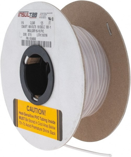 Made in USA 21, PVC Heat Shrink Electrical Tubing Clear 3000630C1MS