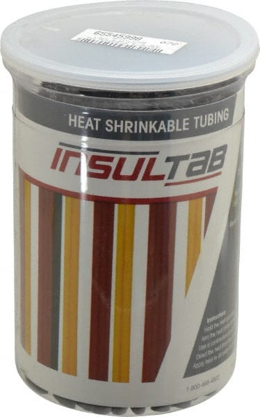 Made in USA 175 Piece, Black, Heat Shrink Electrical Tubing Kit 21