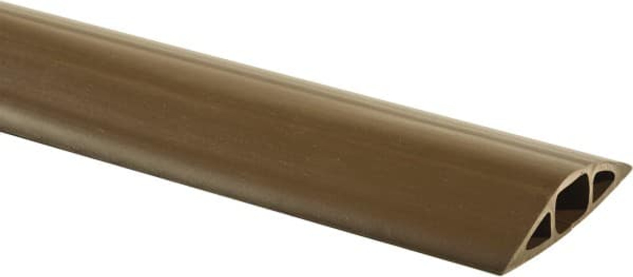4 ft. 3-Channel Floor Cord Protector in Brown