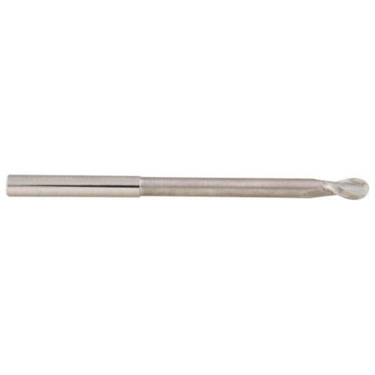 Accupro 5mm Diam 10mm Loc 2 Flute Solid Carbide Ball End Mill Uncoated Single End 100mm Oal