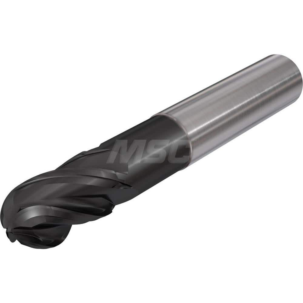 Iscar 3/8" Diam, 1/2" LOC, 5Flute Solid Carbide Ball End Mill TiAlCN