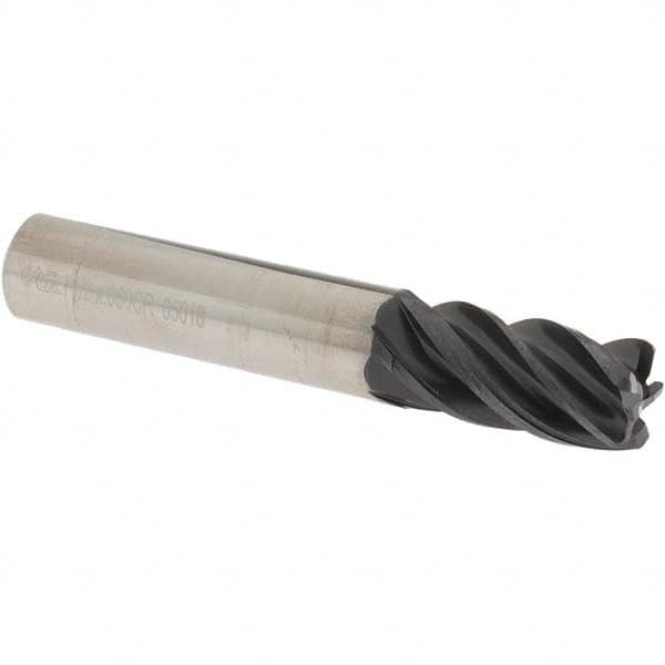 1/2” 4 Flute Carbide End Mill – .030 Corner Radius, TiAlN Coated, USA Made, ONLINECARBIDE 515000030-C3