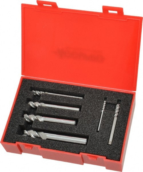 Accupro 1/8, 3/16, 1/4, 5/16, 3/8 & 1/2", 4 Flute Ball End Mill Set