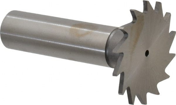 Made in USA 11/4" Cut Diam, 1/16" Cut Width, 1/2" Shank, StraightTooth Woodruff Keyseat Cutter