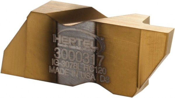 Hertel IG3078L HC120 Carbide Grooving Insert TiN Finish, LH, 1.57mm