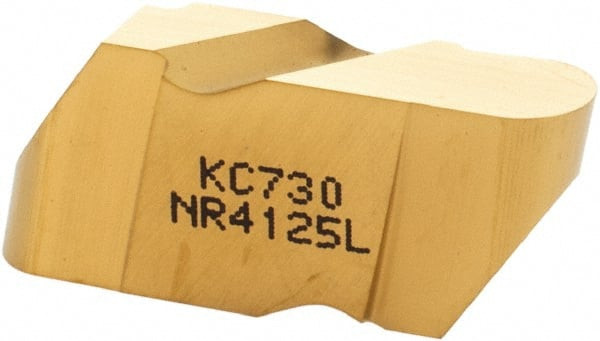 Kennametal NR4125L KC730 Carbide Grooving Insert TiN Finish, LH, 6.35mm Cutting Width, 6.35mm