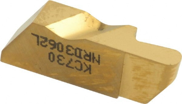Kennametal NRD3062L KC730 Carbide Grooving Insert TiN Finish, LH, 3.18mm Cutting Width, 6.35mm