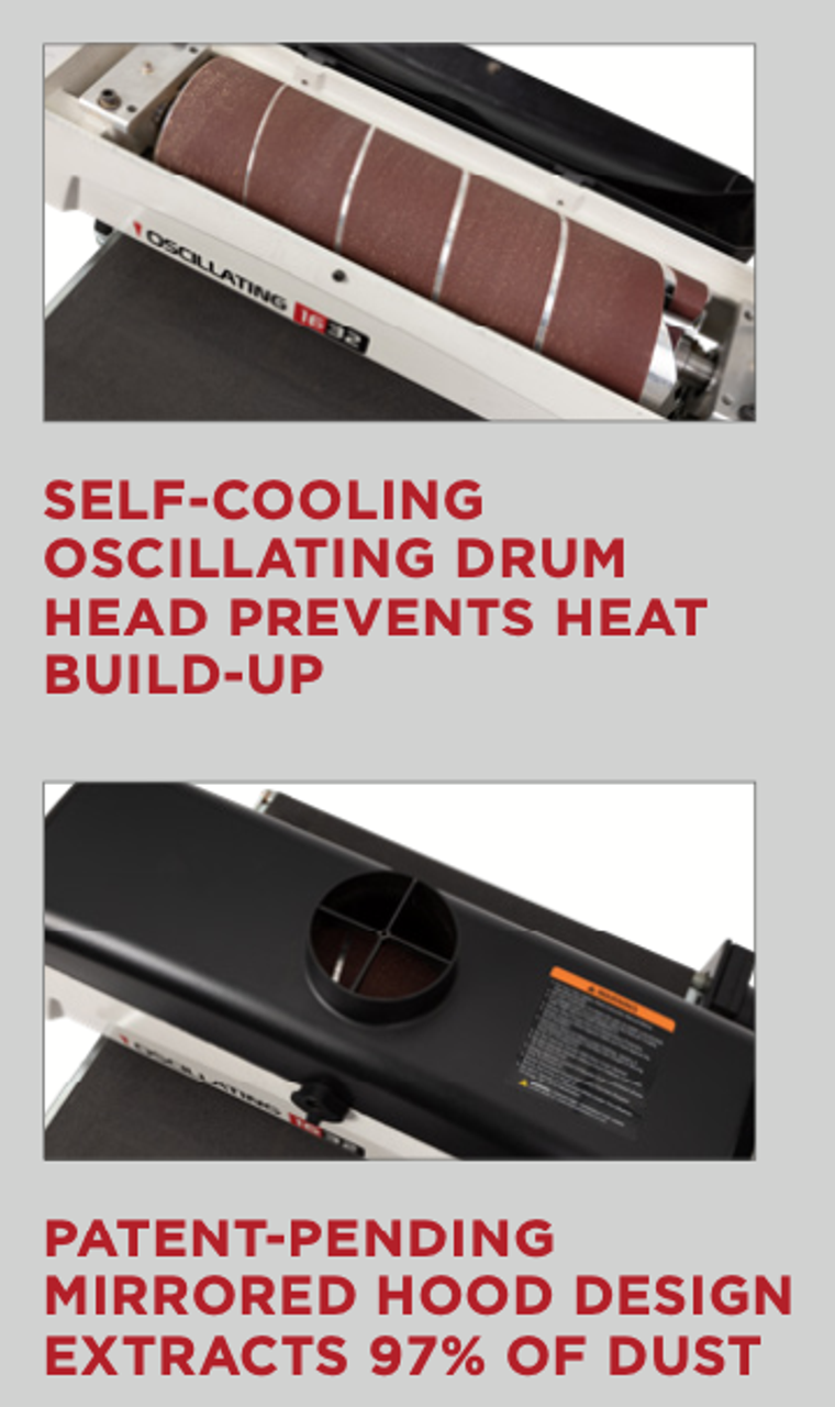 Jet 16" x 32" Oscillating Drum Sander w/Stand JWDS1632OSC
