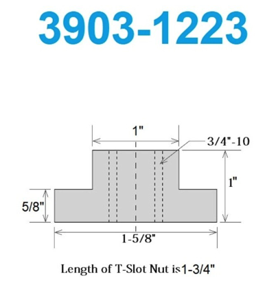 Precise Pro-Series T-Slot Nut, 1