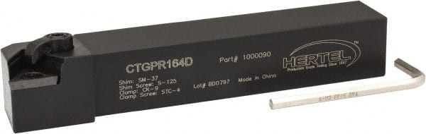 Hertel RH CTGP 0° Positive Rake Indexable Turning Toolholder 1