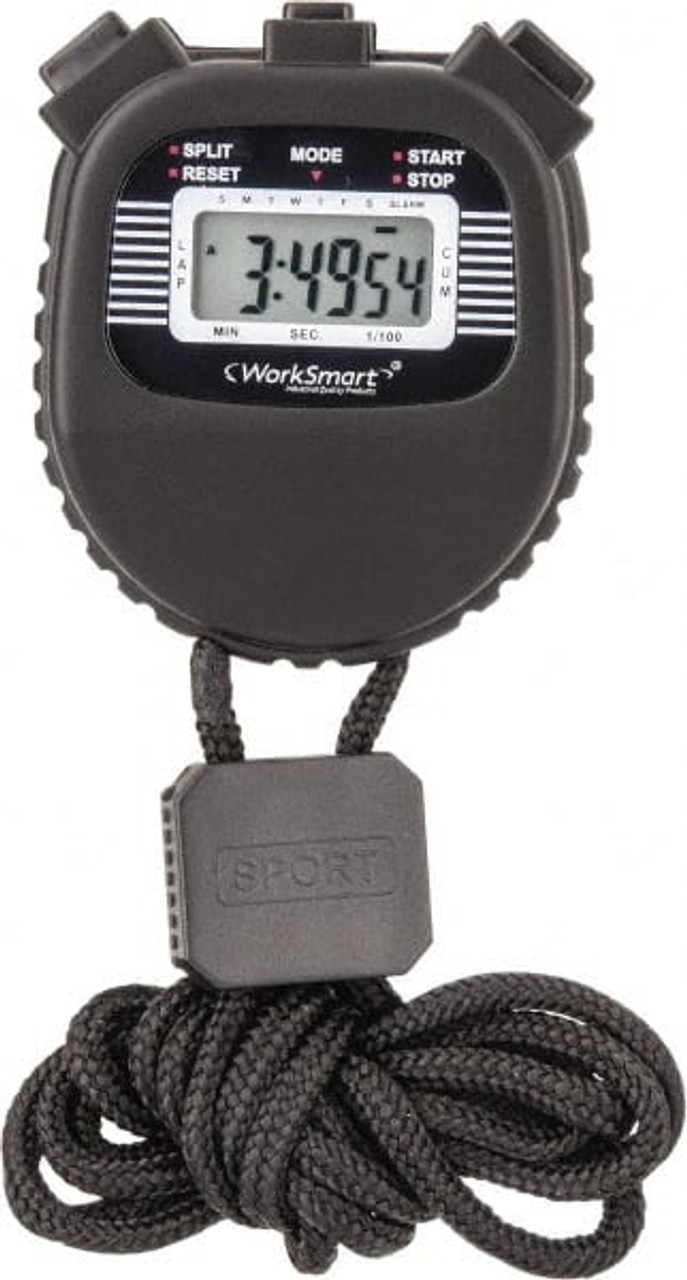 Value Collection LCD Digital Stopwatch L1154F, 1/100 Sec Resolution, Back  Lit, Black WS-PE-STOP-004 - 85881969 - Penn Tool Co., Inc