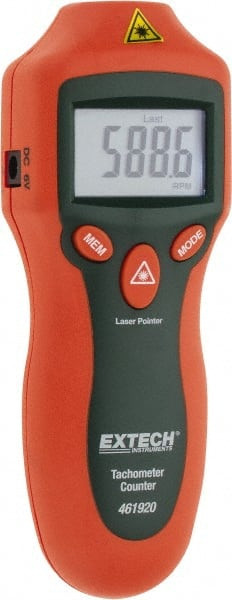Extech Accurate up to 0.05%, 0.1 RPM Resolution, Noncontact Tachometer ...