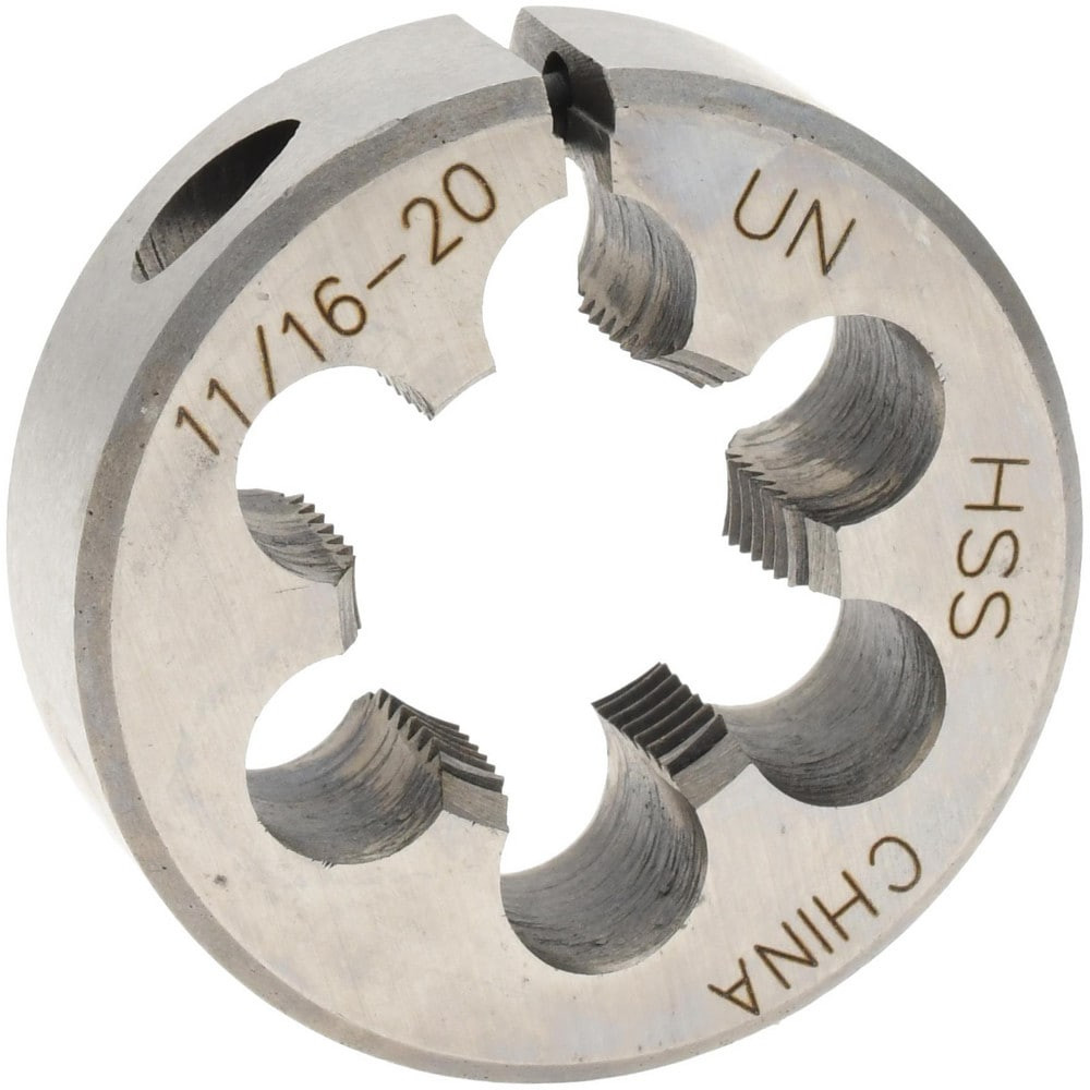 Value Collection Round Die: 11/16-20, High Speed Steel Adjustable ...