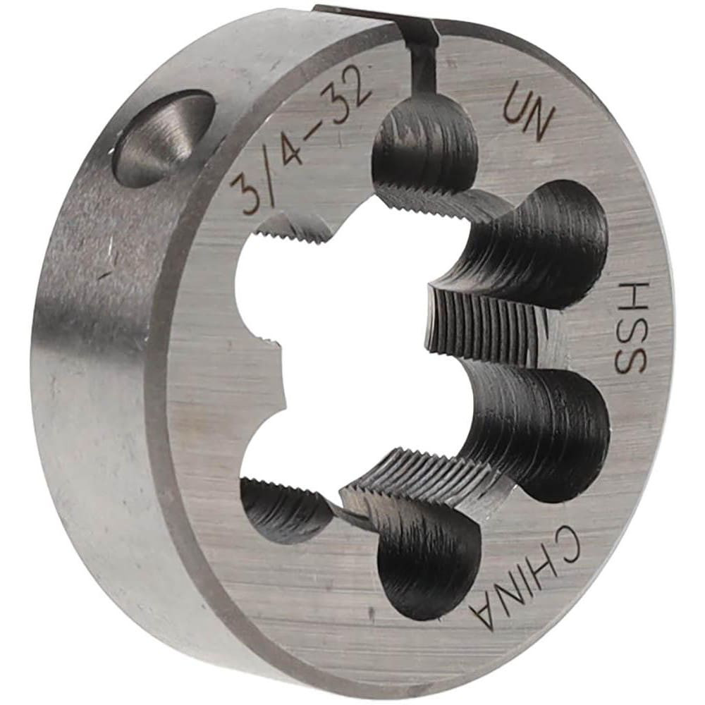 Value Collection Round Die: 3/4-32, High Speed Steel Adjustable, Right ...