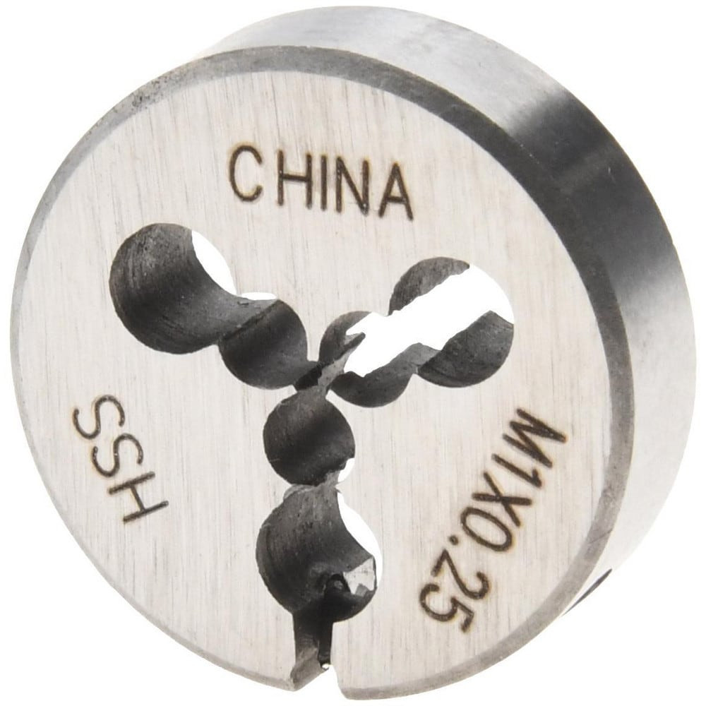 Value Collection Round Die: M1x0.25, High Speed Steel Adjustable, Right ...