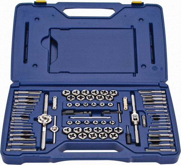 IRWIN HANSON Tap & Die Set: #4-40 to 1/2-20 Taps, #4-40 to 1/2-20